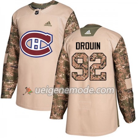 Herren Eishockey Montreal Canadiens Trikot Jonathan Drouin 92 Adidas 2017-2018 Camo Veterans Day Practice Authentic